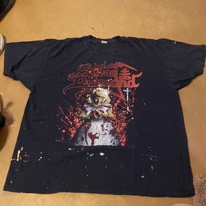 black hardcore king diamond T shirt